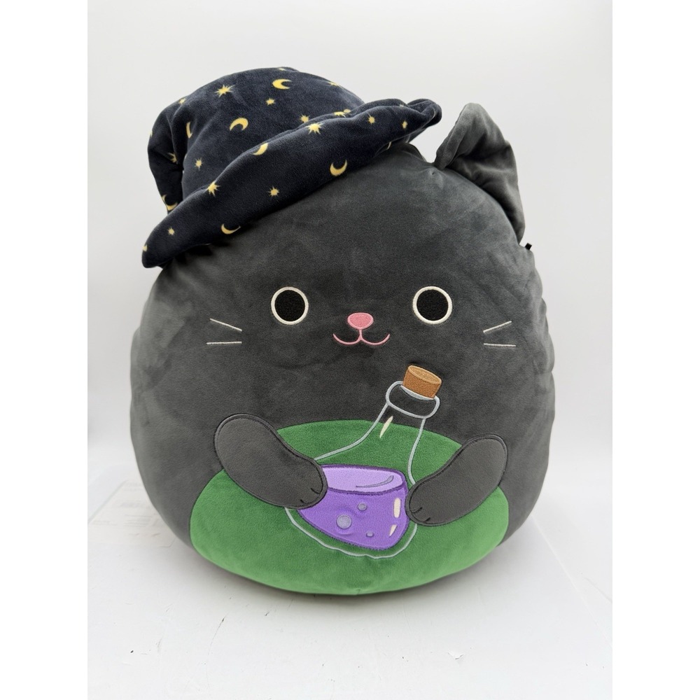 Squishmallows Cleo Black Cat Witch Potion Halloween Plush 16"